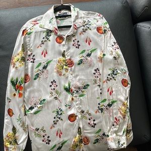 ZARA Viscose Floral Button Down